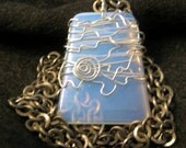Wire-Wrapped Opalite Pendant