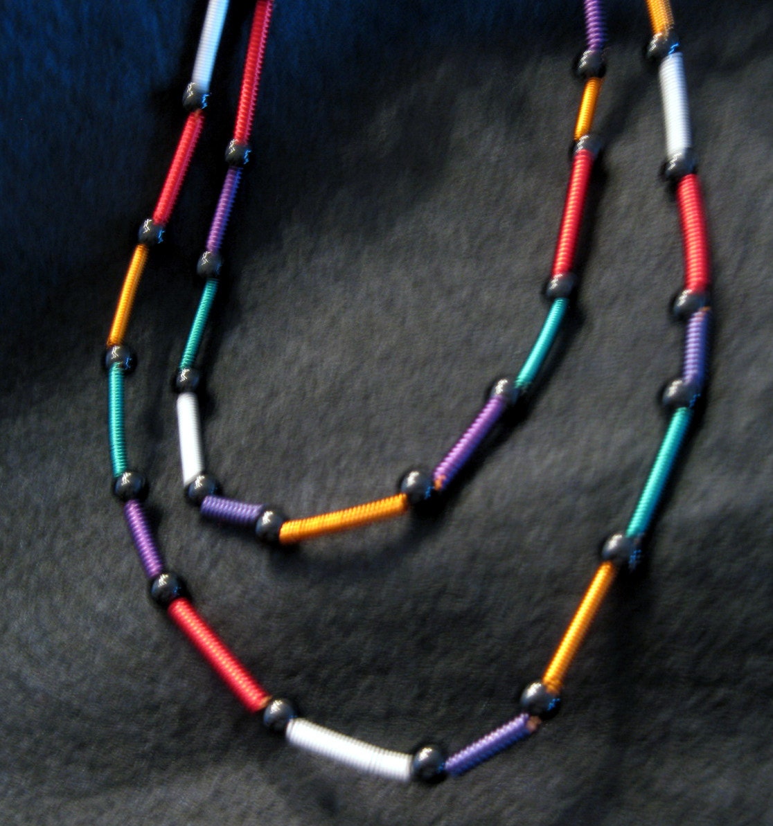 Rainbow Coil Double Necklace