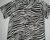 Zebra Print Kids Rock n Roll Shirt  small