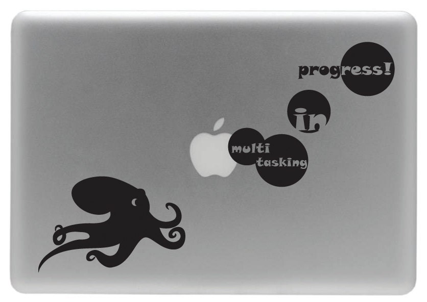 SALES - Multitasking in Progress - Vinyl Laptop decal