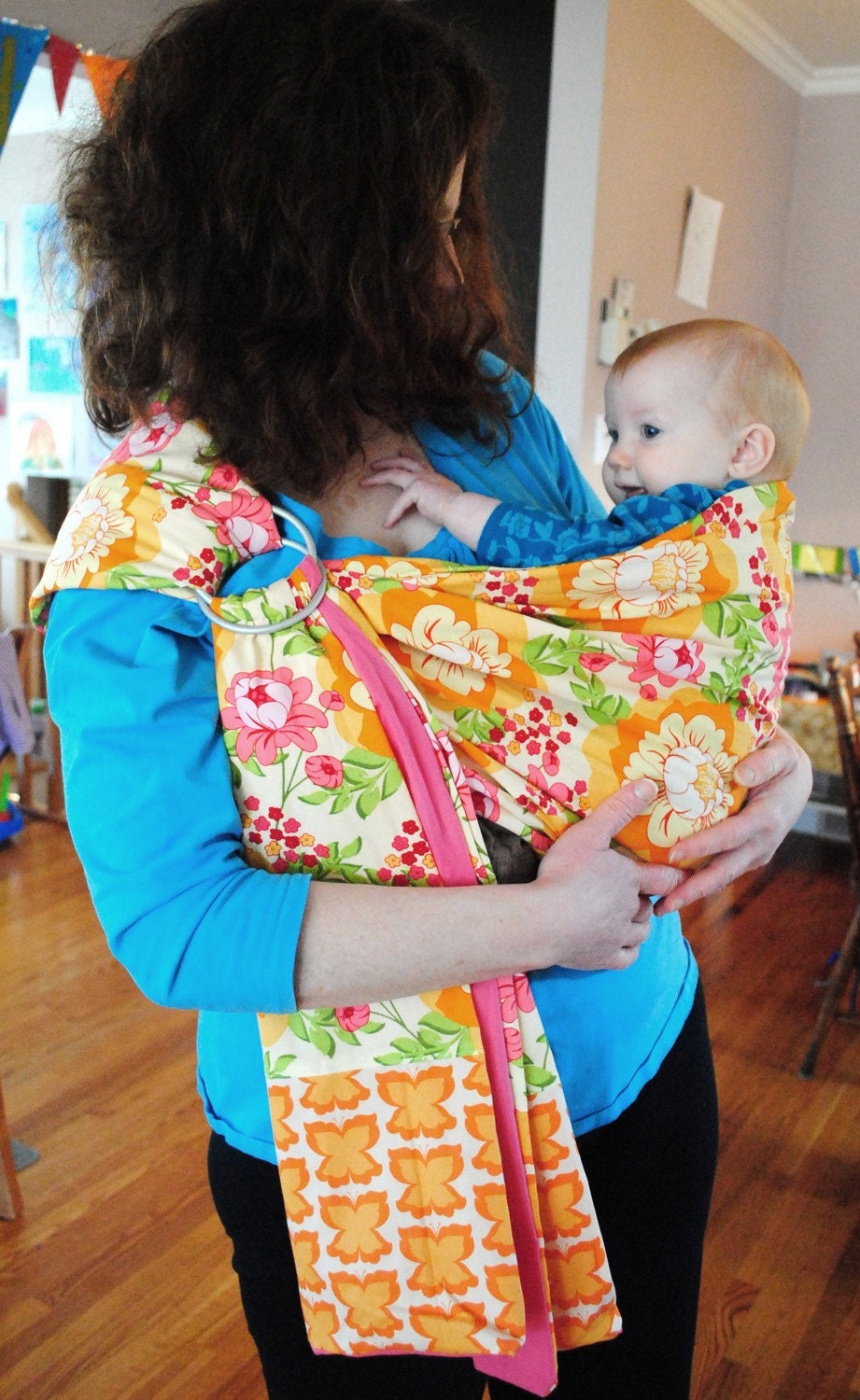 SALE Butterfly Kisses- Adjustable Baby Sling