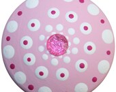 Pink-e-doo Polka Dot Knob- Matching single light switch cover is available