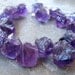 African Amethyst Hammered Nuggets, 7" FULL strand, 11.5mm - 17.5mm (6w3)