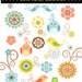Digital clip art bird, flower, birds n flowers 2, scrapbooking, INSTANT DOWNLOAD