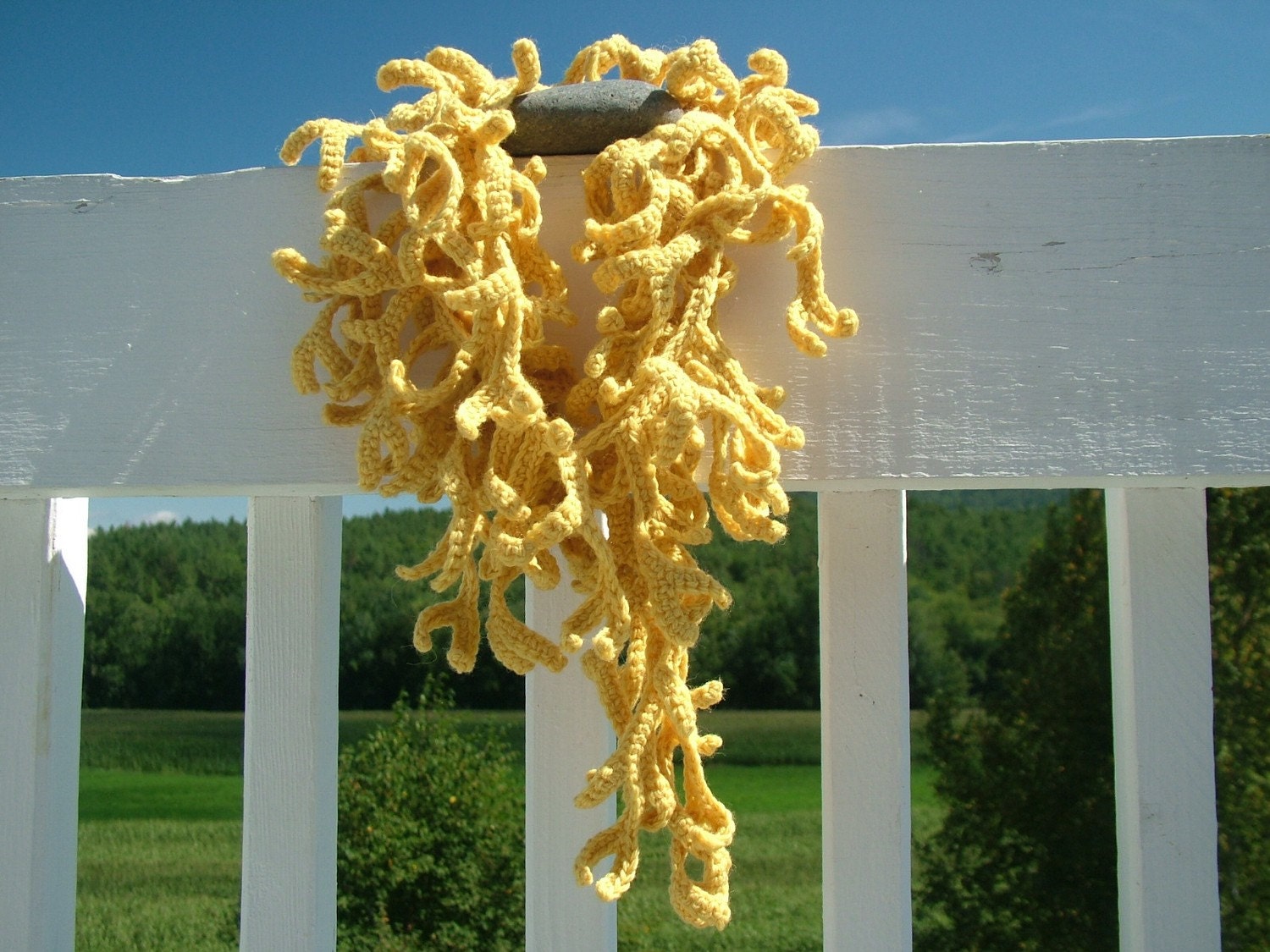 Yellow Branches Scarf/Necklace/Neckwarmer