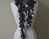 Dark Grey Branches Scarf/Neckwarmer