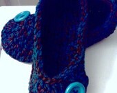 Ladies Slippers......in Ocean Blue and Chocolate,  YOUR size...