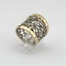 Great Handcrafted 9K Yellow Gold Sterling Silver Ring size 7 (s r11300