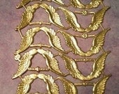 Dresden angel wings die cut (10) gold paper scrapbook tag supply