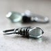 Moss Aquamarine Earrings, Sage Green Oxidized Sterling Silver Wire Wrapped March Birthstone Earrings Aquamarine Jewelry - Selkie