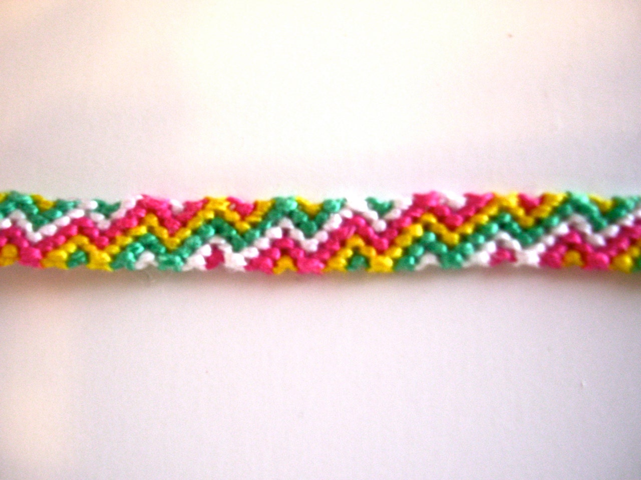 Friendship Bracelet Macrame Teen Girl Zig Zag Bright Colors