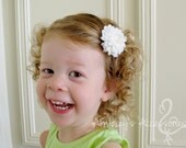 White Carnation Mum, Interchangeable Snap Flower Accessory