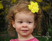 Bright Yellow Posy Flower Interchangeable Snap Accessory