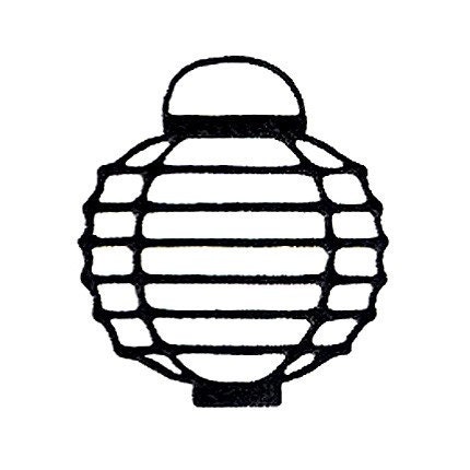 Unmounted Rubber Stamp - Asian Lantern