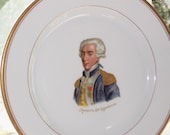 Collectible Plate - MARQUIS DE LAFAYETTE  Made by Syracuse China