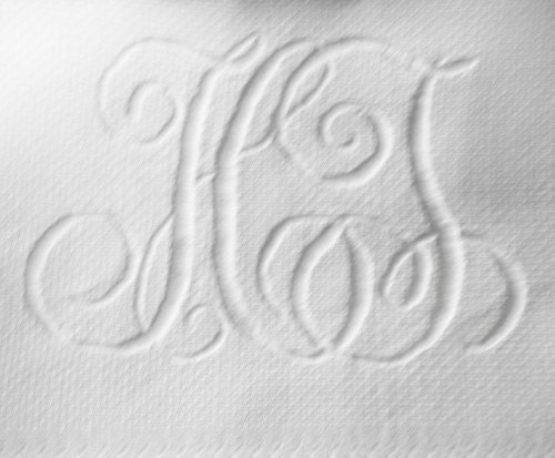 Two (2) HUCK MONOGRAMMED TOWELS - Pair of Victorian Antiques