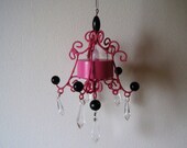 Jaw Dropping Diva Pink and Black Car Lighting Chandelier MADE TO ORDER
