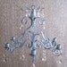 Seaside Collection Shabby Sea Blue Scroll Candle Chandelier