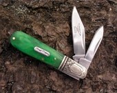 Engraved Pocket Knife Green Rough Rider Little Barlow    Gift for Dad Men Gift Father