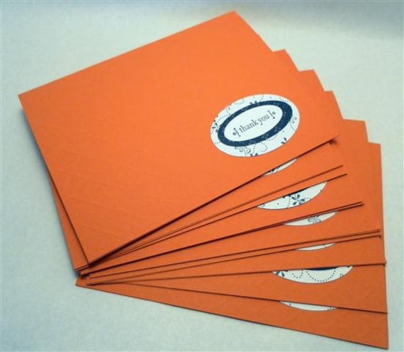 Buy thank you cards - Blue &amp; Orange Thank You Cards-10 pack
