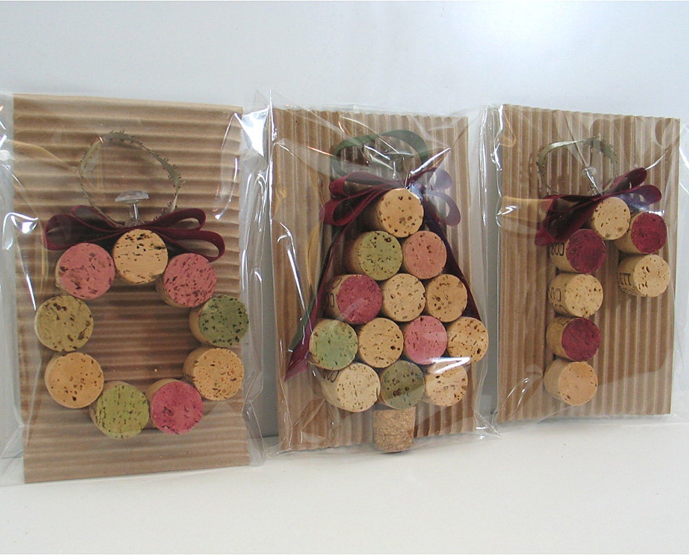 Wine Cork Christmas Tree Ornament