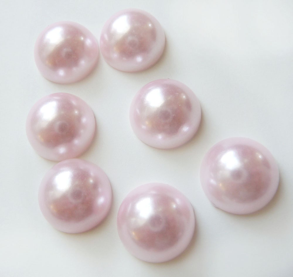 Wholesale Lot..Set of 100pcs 6mm Lt Pink Half  Faux Pearl..Flatback.. for scrapbooking, clothing, accessories and jewelry