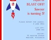 Blast Off Rocket Birthday Invitation Il_170x135