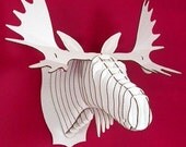 Fred- Large Moose Trophy- White or Brown