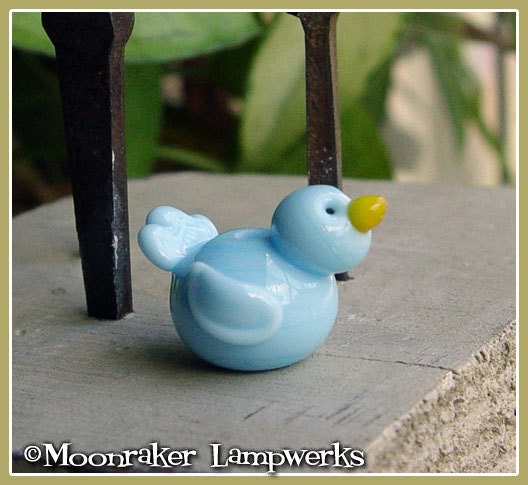 Bluebird of Happiness Spring Lampwork Bead