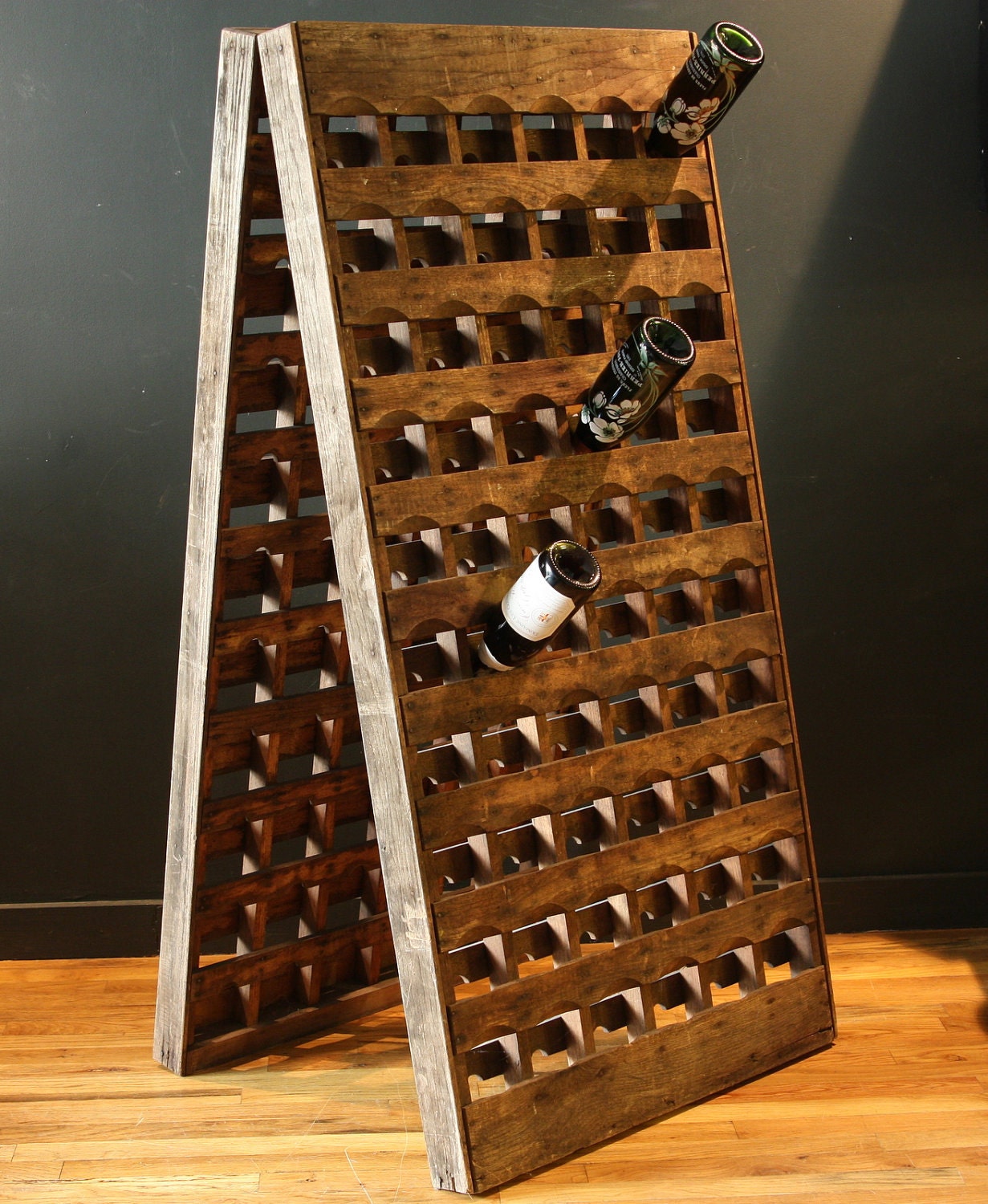 French Riddling Wine Rack - 120 bottles Double Panel