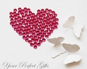 1000 pcs Acrylic Round Faceted Flat Back Rhinestone 3mm Fuchsia Hot Pink FREE shipping USA Wedding Invitation Nail Art LR026