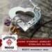 Birthstone Collection - LANA heart mother necklace w 2 birthstone crystals - Hand Stamped - Personalized Necklace - Grandmother Necklace