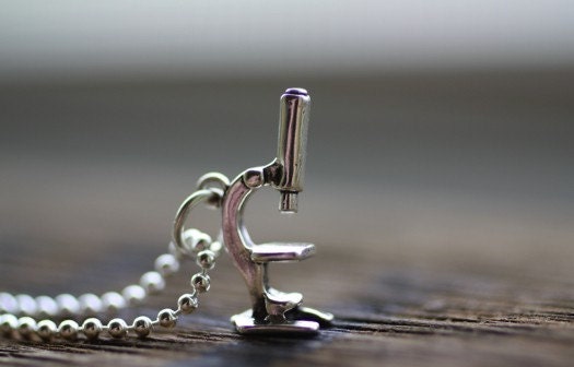 Microscope Necklace Sterling Silver