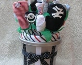 Sports Baby Bouquet: Made to Order Baby Blooms Sports Team Themed- You choose the team