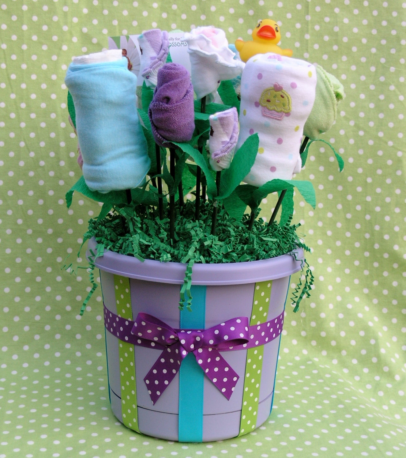 New Baby Gift- Girls Flower Bouquet
