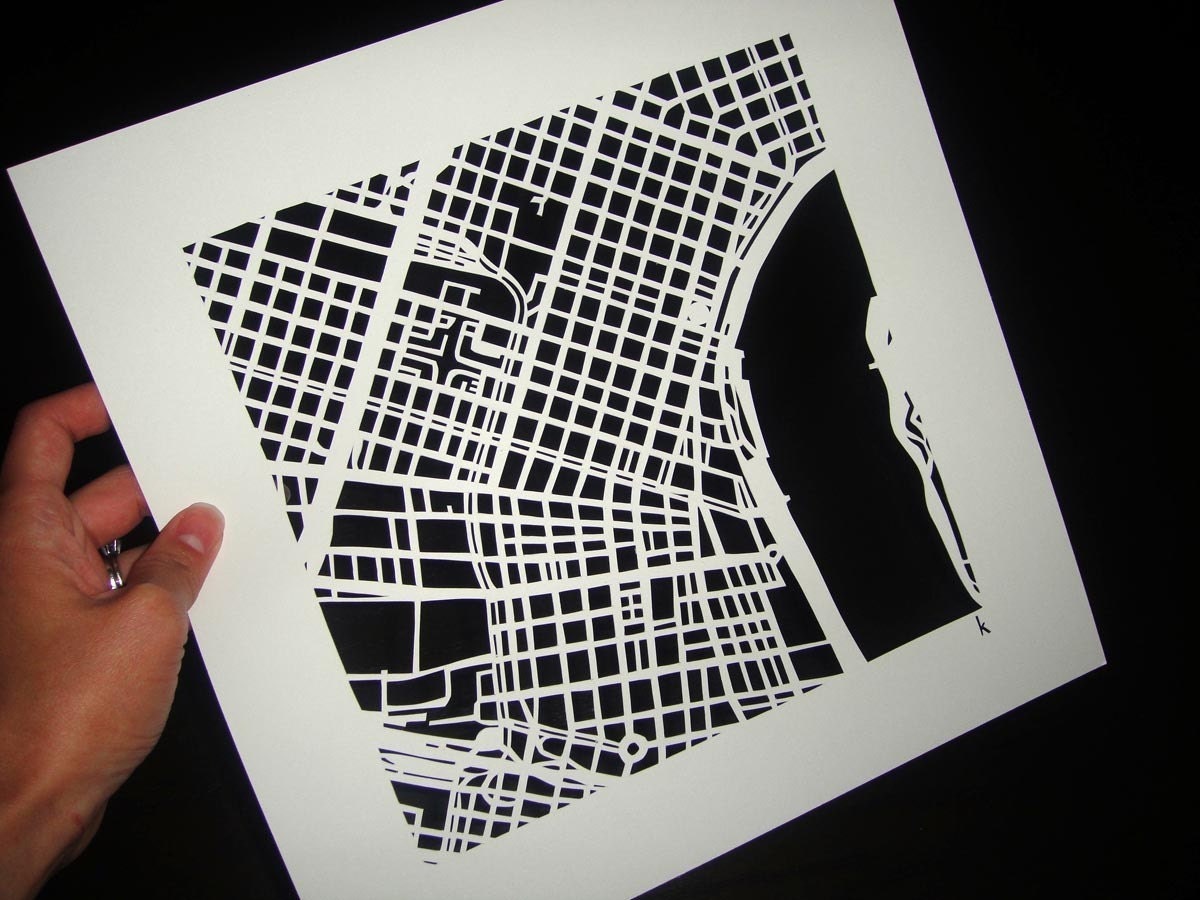 new orleans mapcut on white