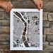 portland mapcut on white
