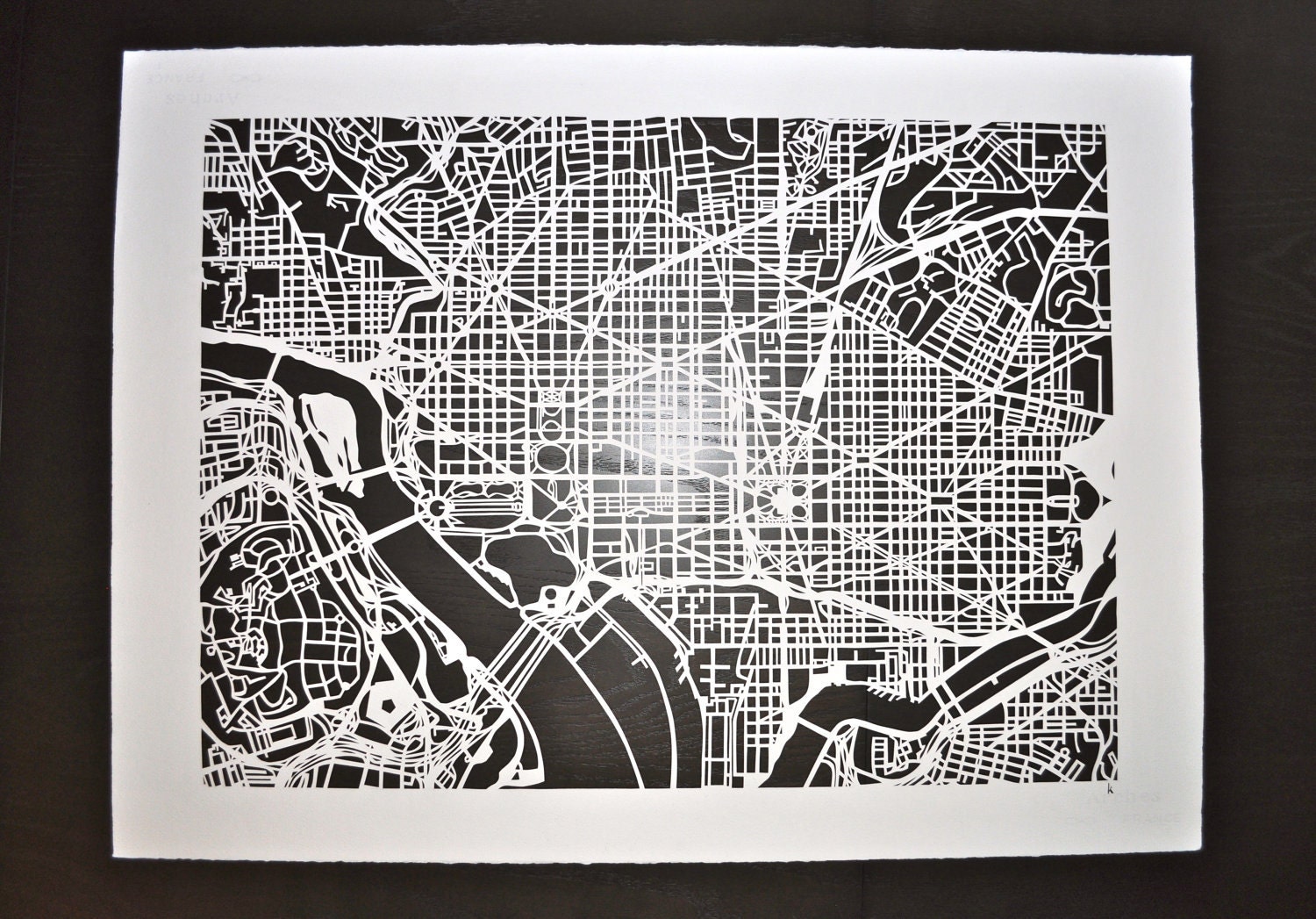 washington d.c. mapcut, READY TO SHIP