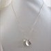 Sea glass Geocache necklace - Hand stamped charms necklace