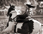 Western Art - Manes in the Wind- 8x10 Photograph - Rodeo Art - Cowgirl Photograph