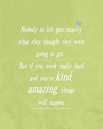Inspiring positive quote digital art print room decor Conan Obrien saying, lime green wall art