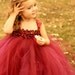 Couture Dreams- Beautiful in Burgandy Tutu Dress- SZ 0-24 MO