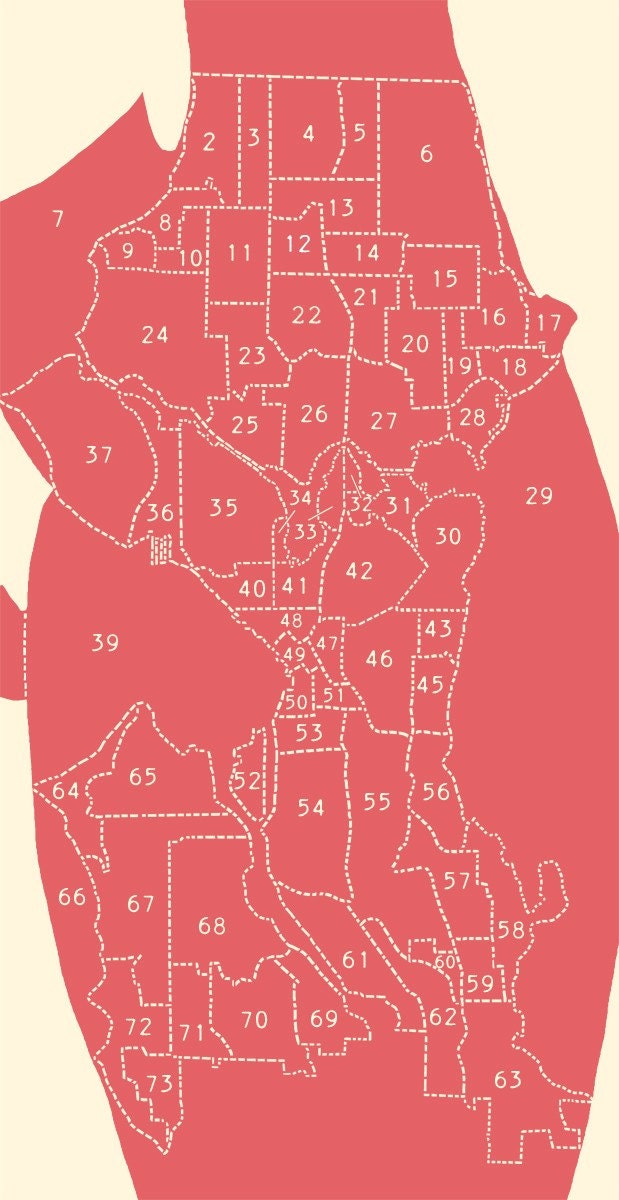 Seattle Eats Local Neighborhood poster