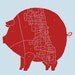 Chicago : The Meaty City - pig meat neighborhood poster