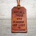 Single Custom Vertical Leather Luggage Tag. Stamped with Your Name, Phrase, Verse. Gift for wedding, birthday, thank you, congrats.