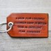 Custom Leather Key Chain. Hand Stamped to Your Specifications. Large/Tag Sized.