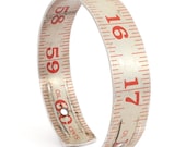 Vintage RED Dunlap Ruler Bangle