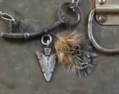 Fly - Skeleton Key and Arrowhead Necklace
