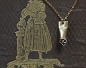 A Medieval Crush - Crushed Bullet Shell and Filigree Necklace by Prairieoats