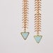 The Fisherman's Daughter - Triangle and Fish Spine Chain Drop Earrings, Tribal, Chevron, Fish Bone Chain by Prairieoats